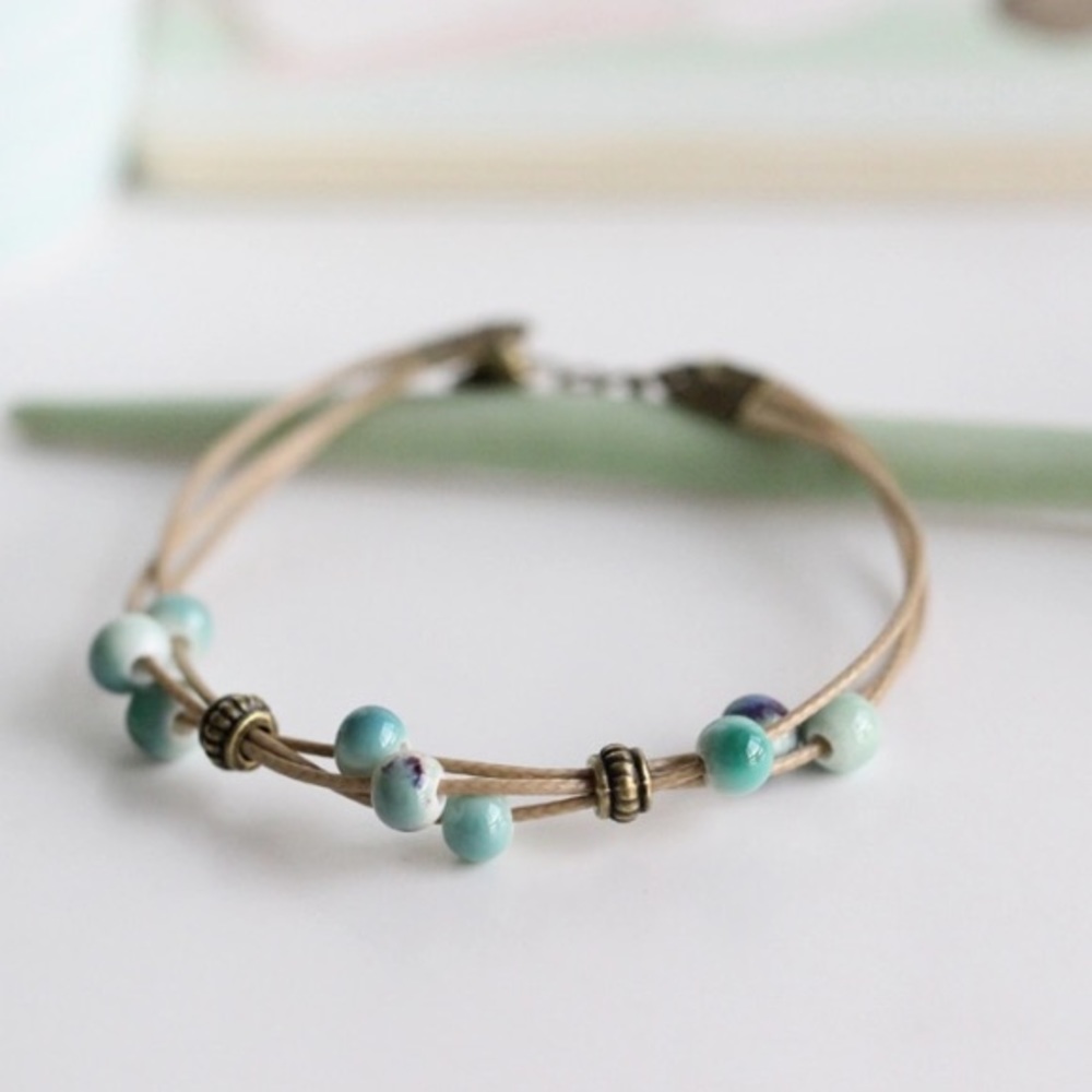 🆕Turquoise Ceramic Stone Fashion Bracelet